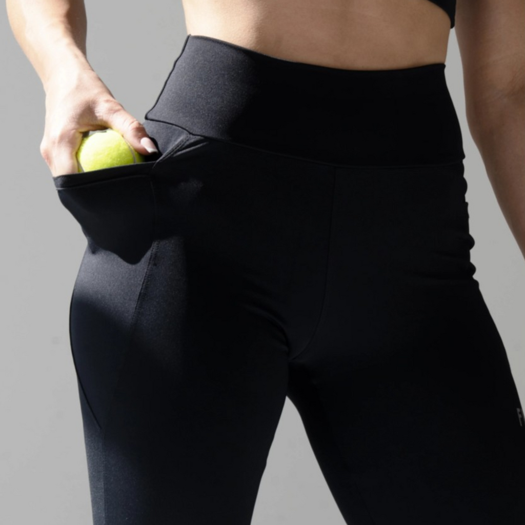 Fortyluv Oncourt Women's Padel Pocket Leggings - Black