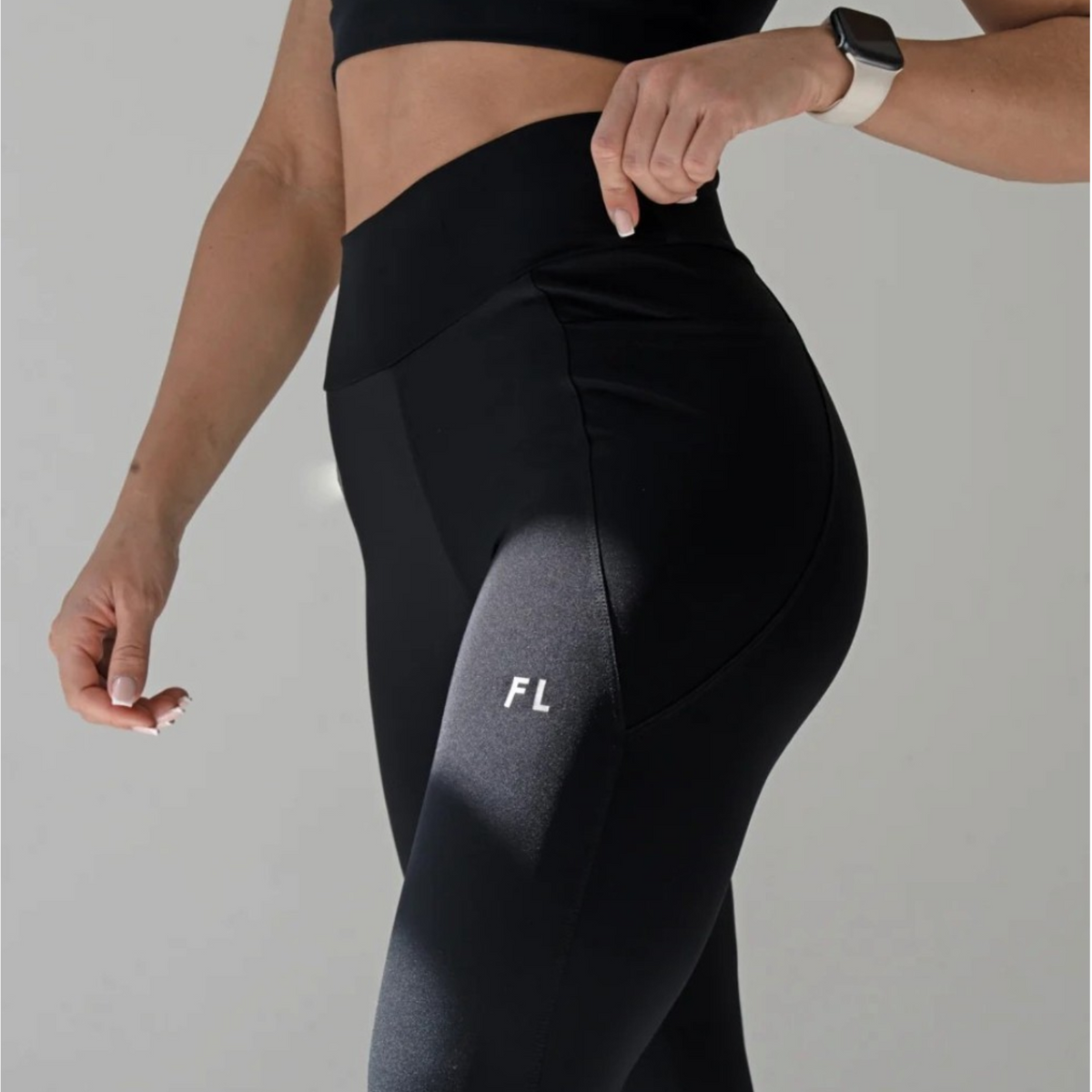 Fortyluv Oncourt Women's Padel Pocket Leggings - Black