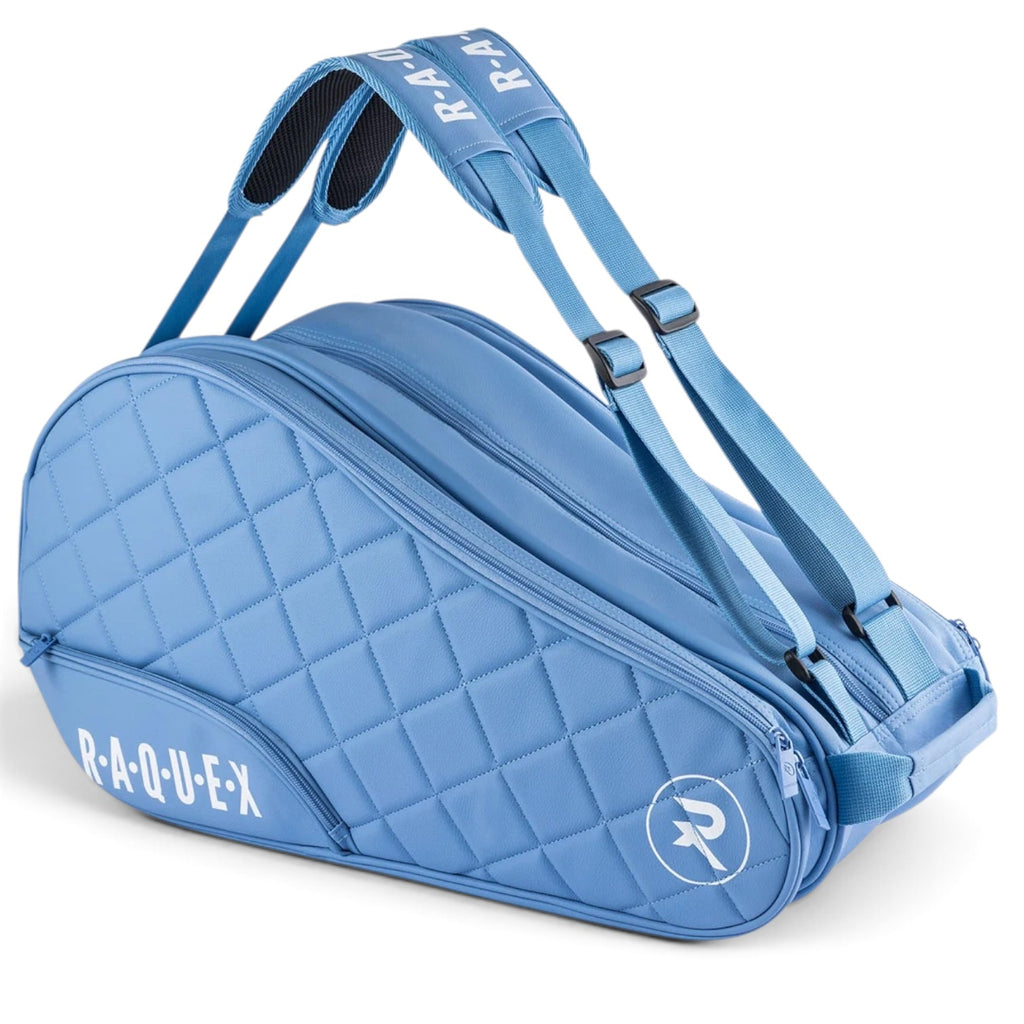 Raquex Elite Quilted Padel Racket Bag - Blue/Black