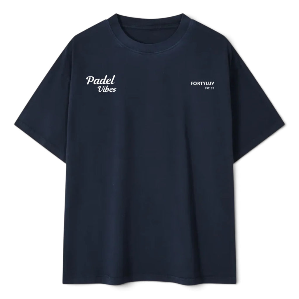 Fortyluv Offcourt Padel Vibes Washed Tee - Navy