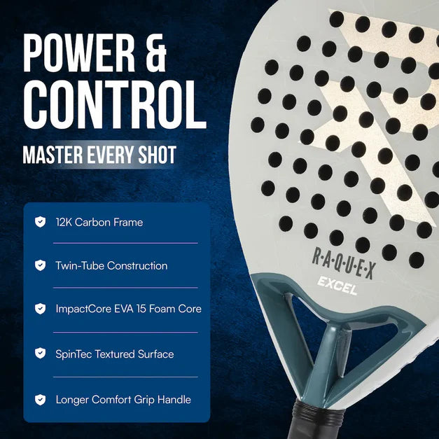 Raquex Excel Padel Racket White