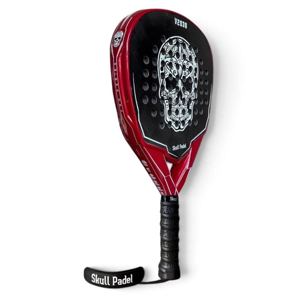 Skull Padel V2030 Black Red 15K Padel Racket