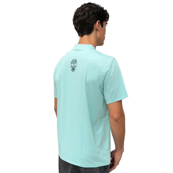 Skull Padel Polo Shirt - Turquoise