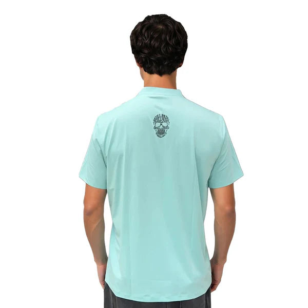 Skull Padel Polo Shirt - Turquoise