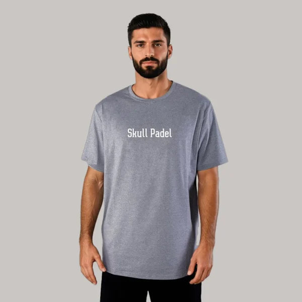 Skull Padel T-shirt Back Skull Grey