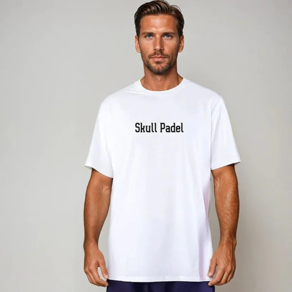 Skull Padel T-shirt Back Skull White
