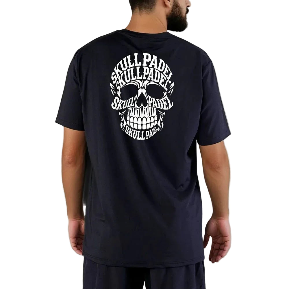 Skull Padel T-shirt Back Skull Black
