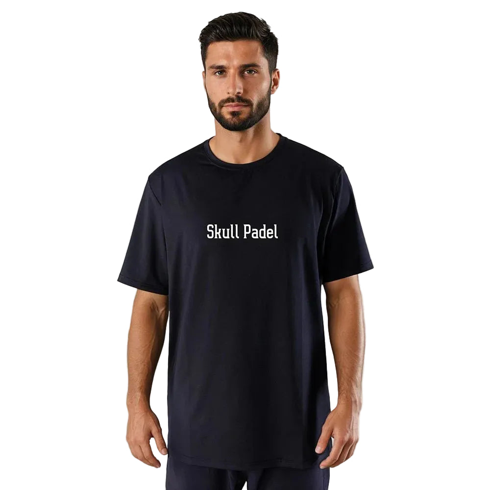 Skull Padel T-shirt Back Skull Black