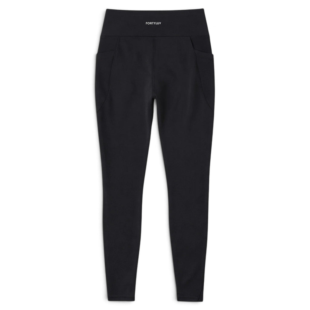 Fortyluv Oncourt Women's Padel Pocket Leggings - Black